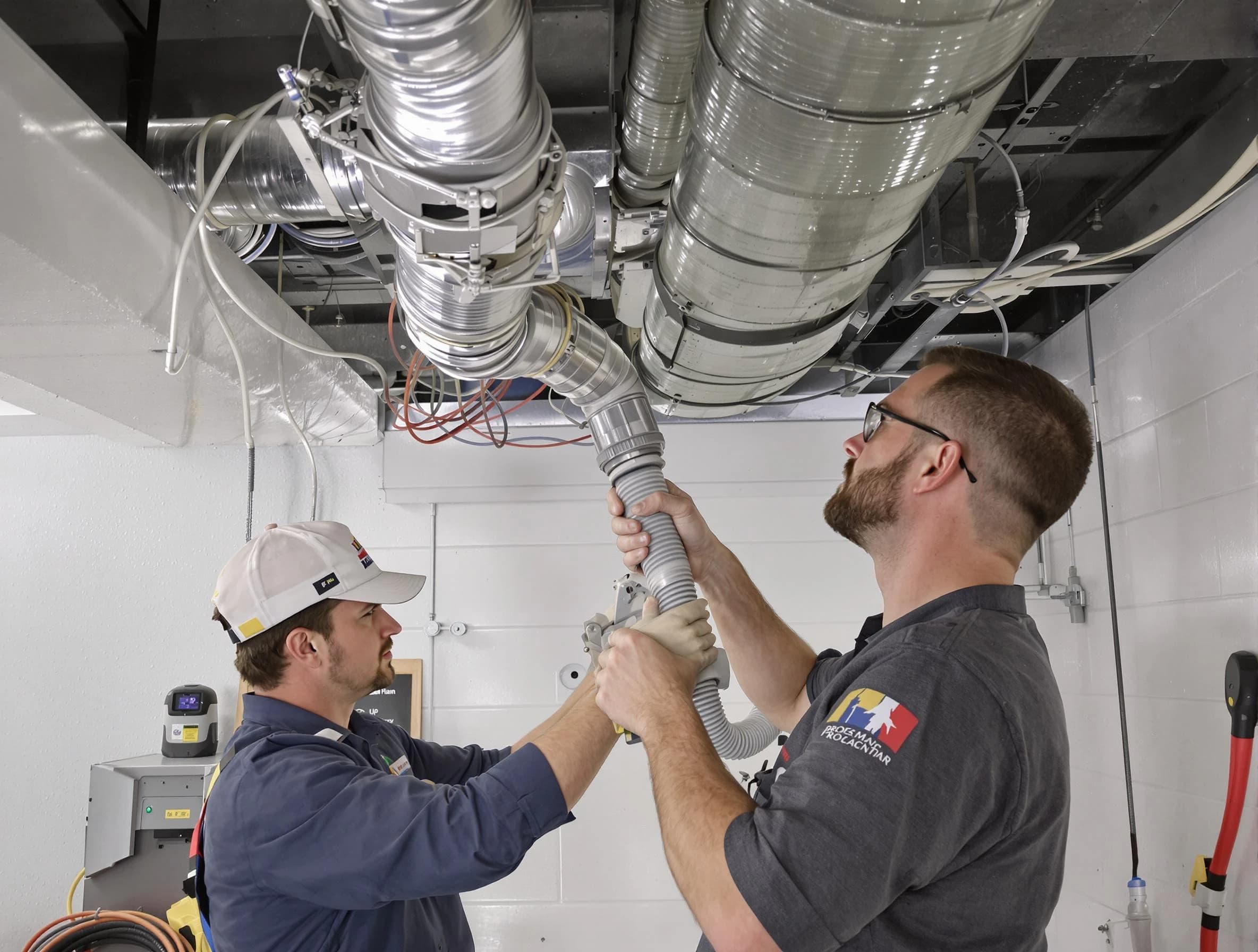Westminster Air Duct Cleaning technician performing thorough AC duct cleaning in Westminster