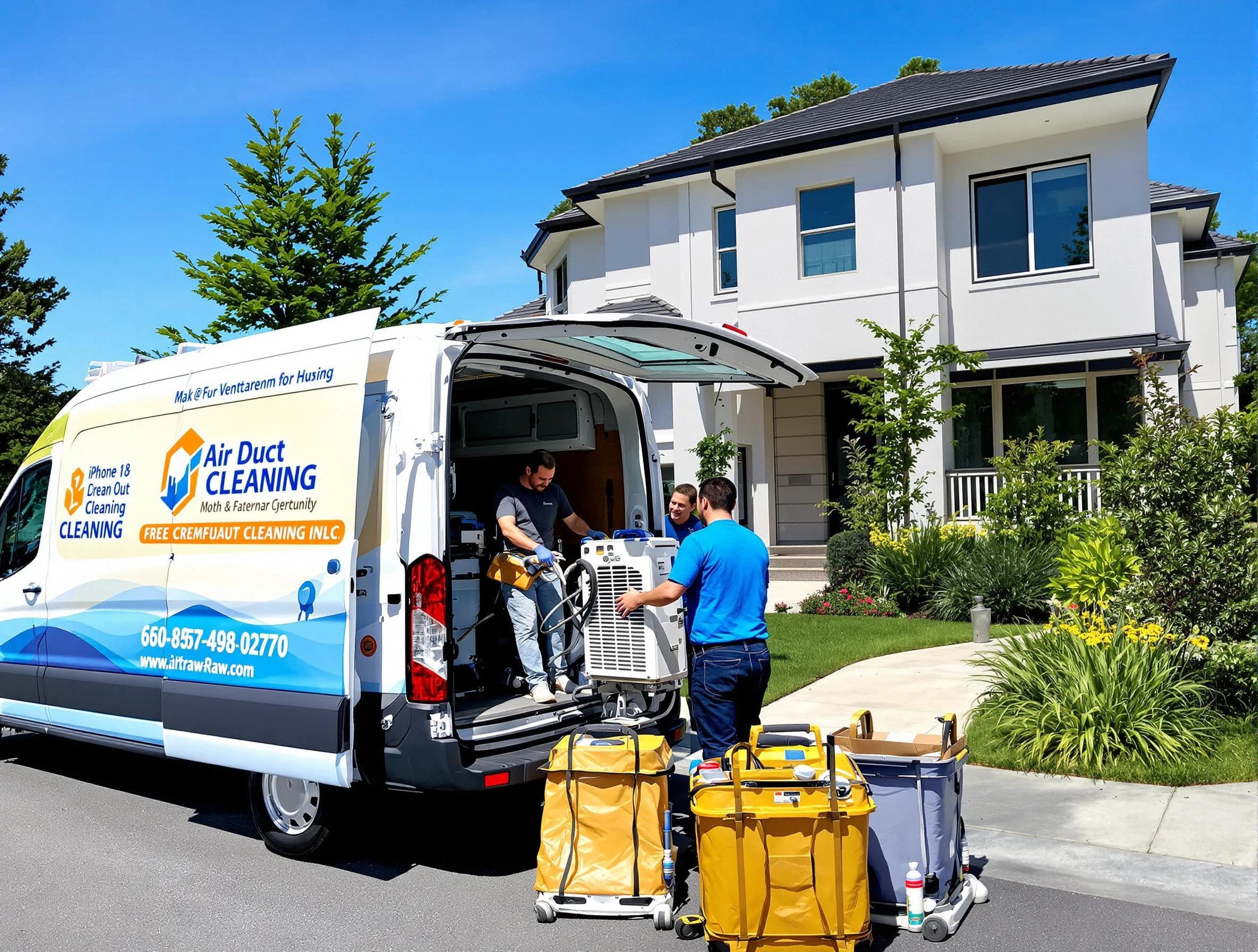 Westminster Air Duct Cleaning technician performing professional air duct cleaning in Westminster