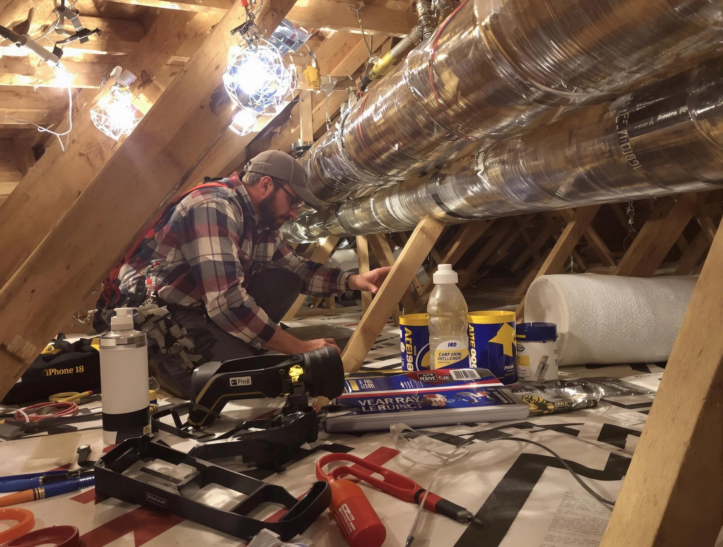Westminster Air Duct Cleaning expert performing precision duct sealing to improve HVAC efficiency in Westminster